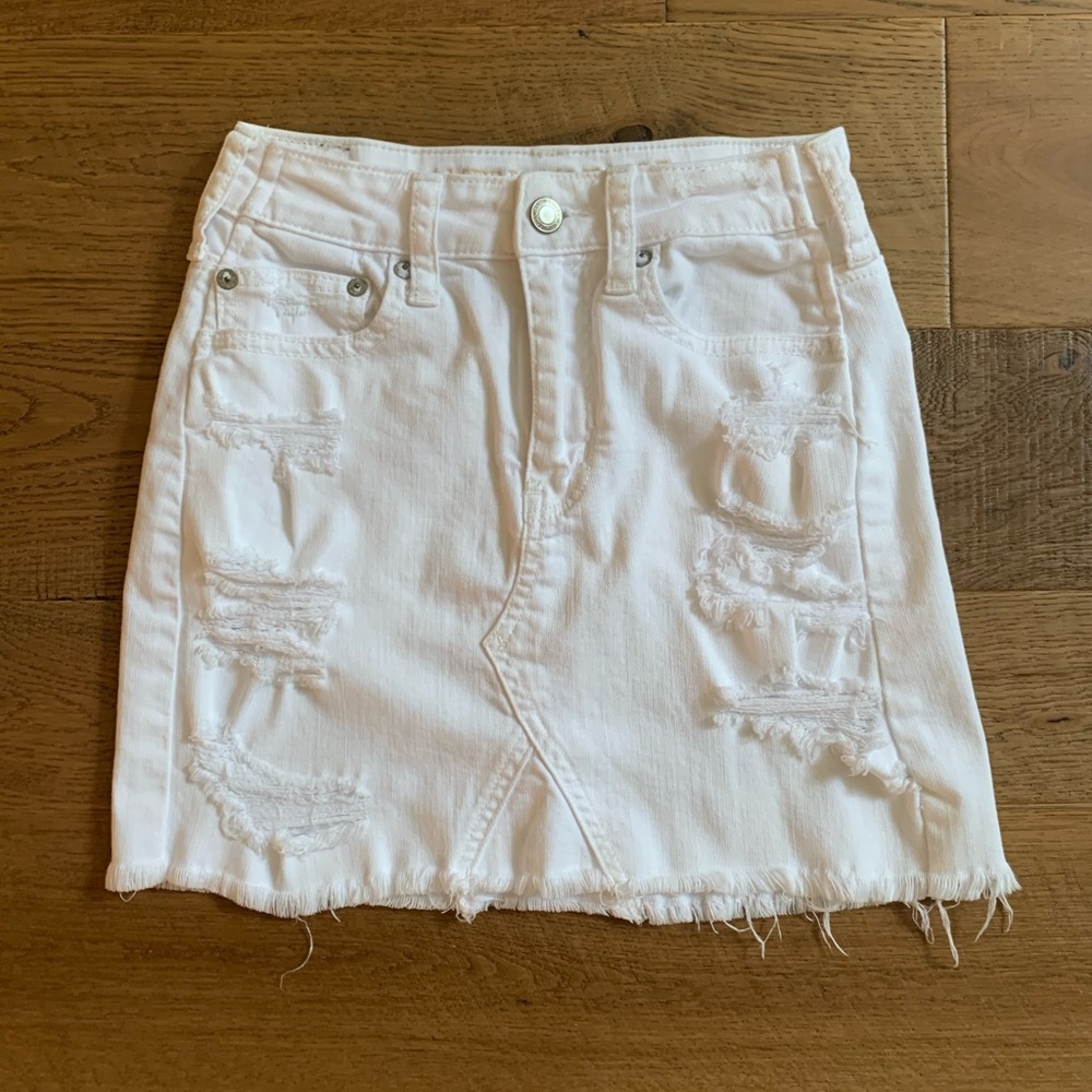 American Eagle Outfitters White Jean Skirt